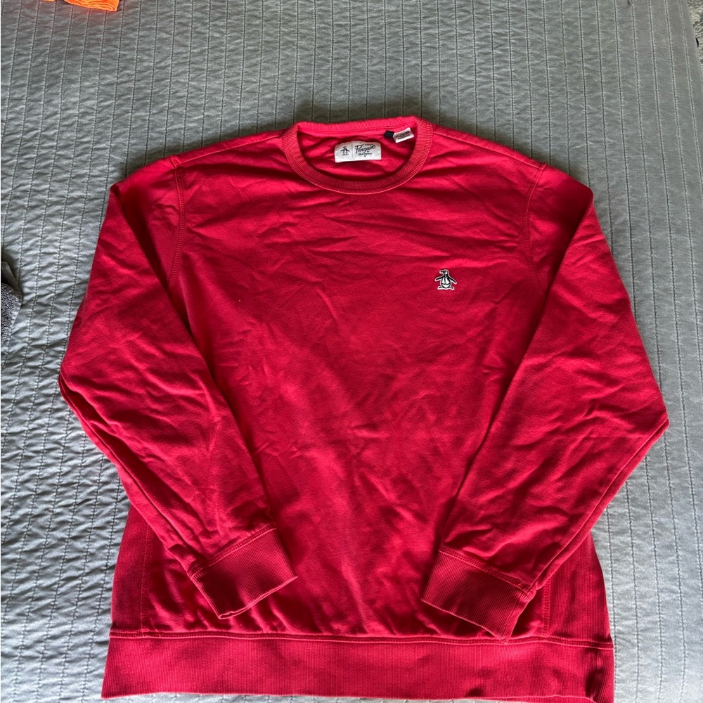 Original Penguin Vibrant Red Crewneck Sweater